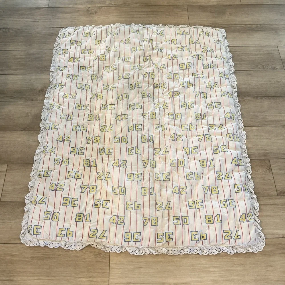 Paddington Bear Baby Crib Quilt Blanket‎ Baby Nursery Primitive Vintage 40
